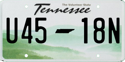 TN license plate U4518N