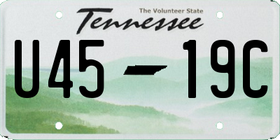 TN license plate U4519C