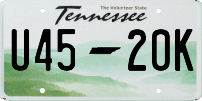 TN license plate U4520K