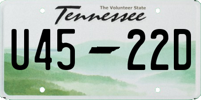TN license plate U4522D