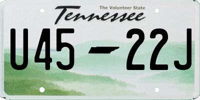 TN license plate U4522J