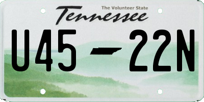 TN license plate U4522N