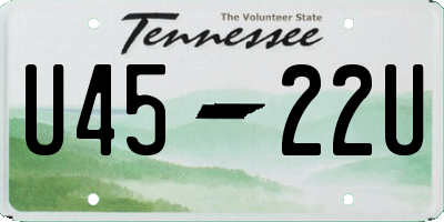 TN license plate U4522U