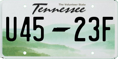 TN license plate U4523F