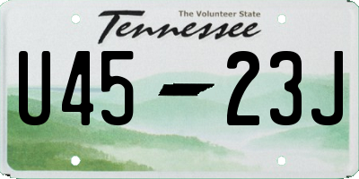 TN license plate U4523J