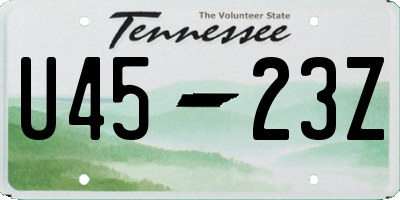 TN license plate U4523Z