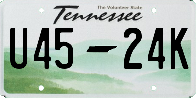 TN license plate U4524K