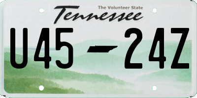 TN license plate U4524Z