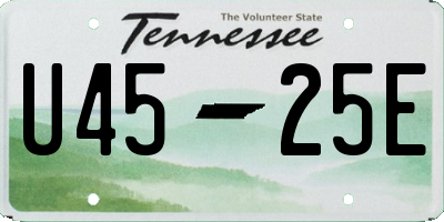 TN license plate U4525E
