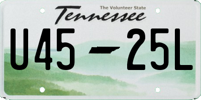 TN license plate U4525L