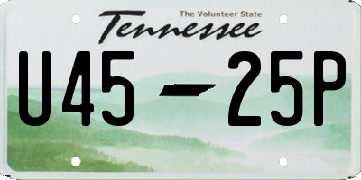 TN license plate U4525P