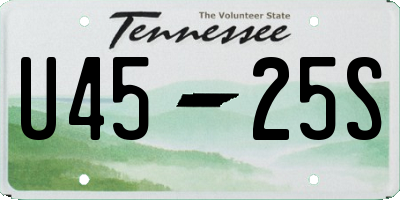 TN license plate U4525S