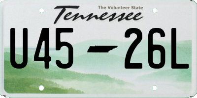 TN license plate U4526L
