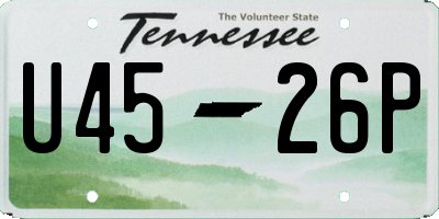 TN license plate U4526P