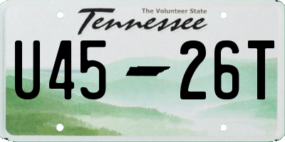 TN license plate U4526T