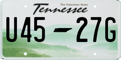 TN license plate U4527G
