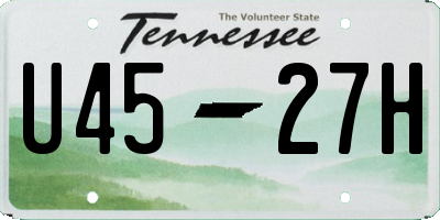 TN license plate U4527H