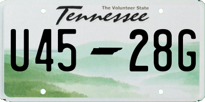 TN license plate U4528G