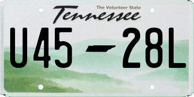 TN license plate U4528L