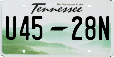 TN license plate U4528N