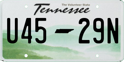 TN license plate U4529N