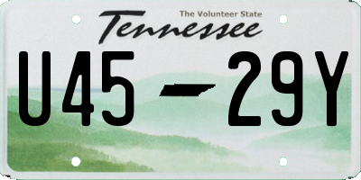TN license plate U4529Y