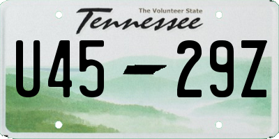 TN license plate U4529Z