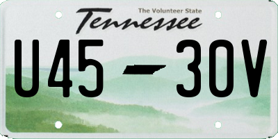 TN license plate U4530V