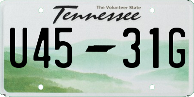 TN license plate U4531G