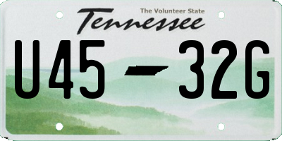TN license plate U4532G