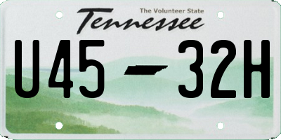 TN license plate U4532H