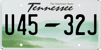 TN license plate U4532J
