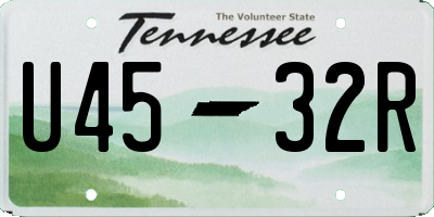 TN license plate U4532R