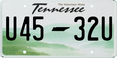 TN license plate U4532U