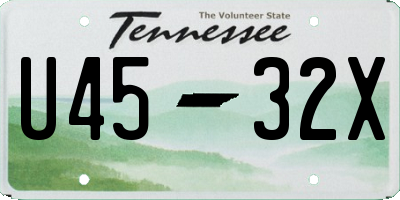TN license plate U4532X