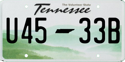 TN license plate U4533B