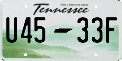 TN license plate U4533F