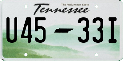 TN license plate U4533I