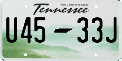 TN license plate U4533J