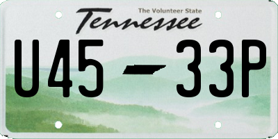 TN license plate U4533P