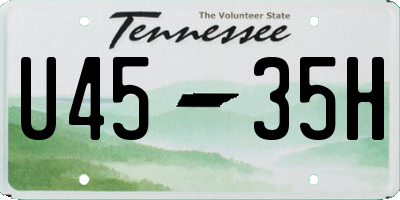 TN license plate U4535H