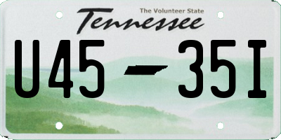TN license plate U4535I
