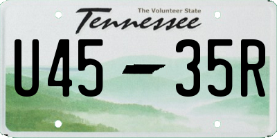 TN license plate U4535R