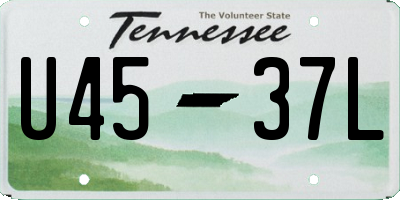 TN license plate U4537L