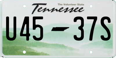 TN license plate U4537S