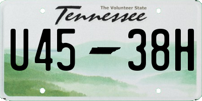 TN license plate U4538H