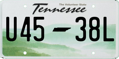 TN license plate U4538L