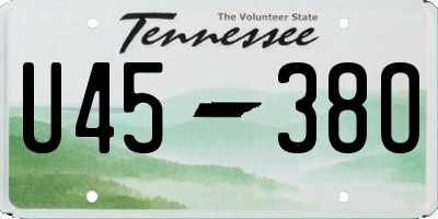 TN license plate U4538O