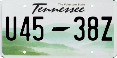TN license plate U4538Z
