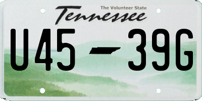 TN license plate U4539G